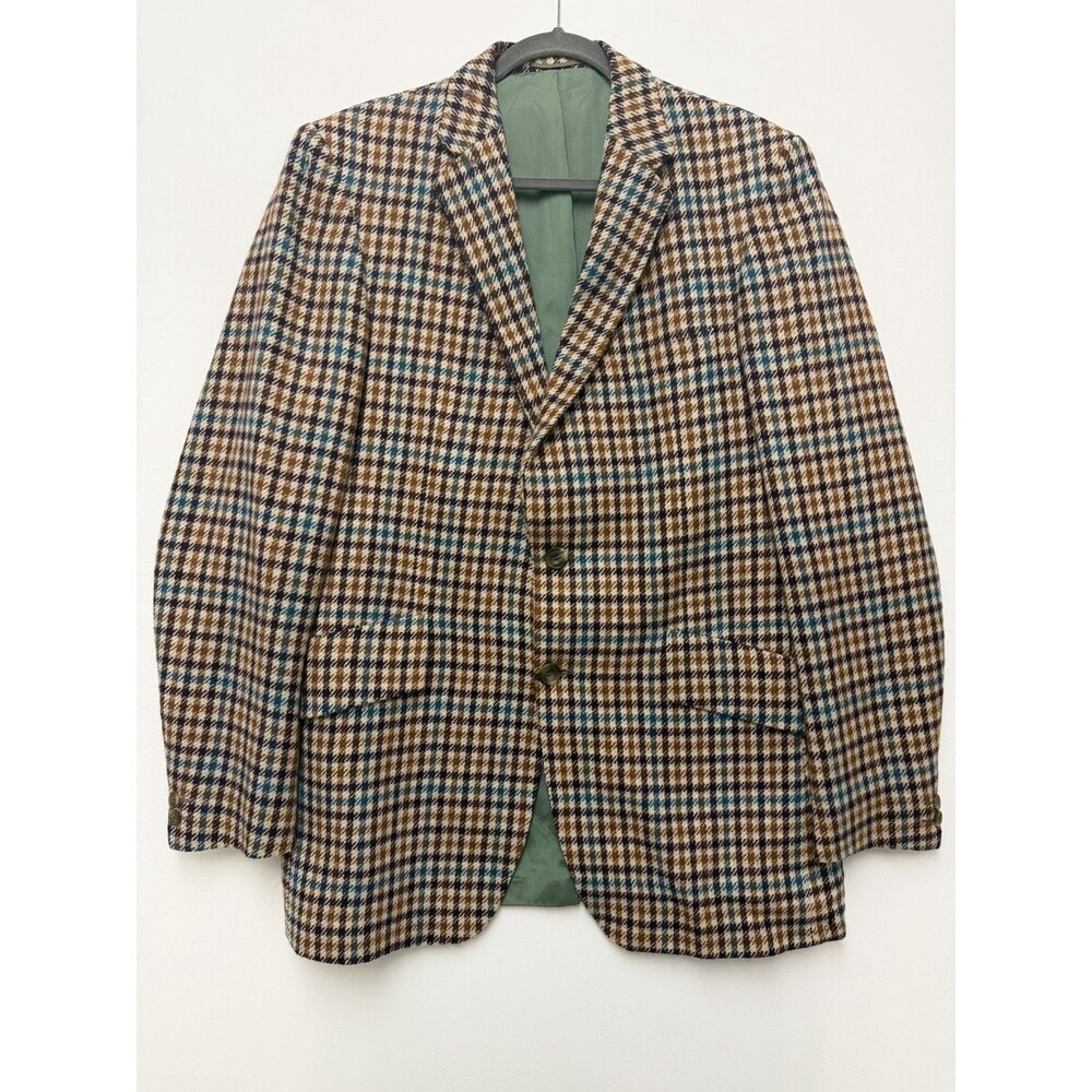 VTG Magee Donegal Handwoven Tweed Blazer Mens 42L Wool Cashmere Mohair Ireland